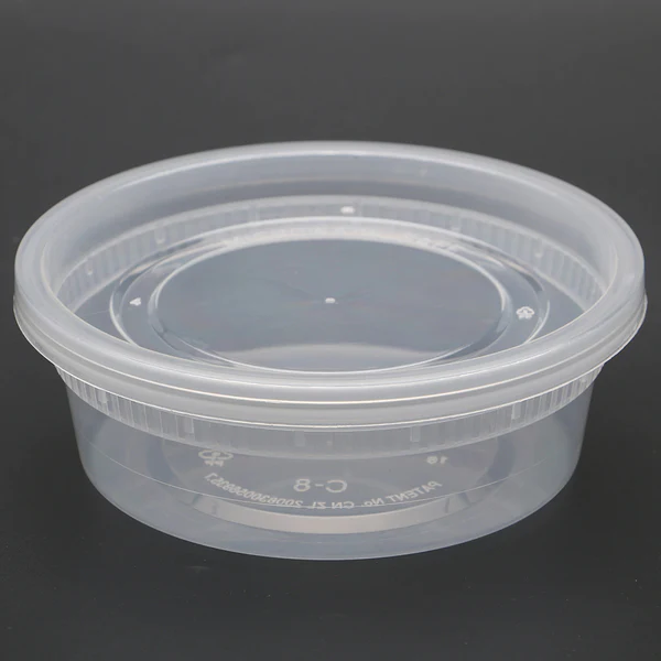 8oz Clear Plastic Soup & Deli Containers with Lids 240 Sets