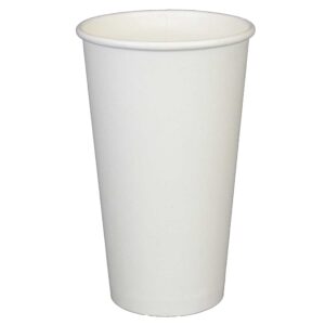 16 oz White Single Wall Hot Paper Cups 1000 Pcs