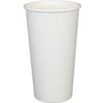 20 oz White Single Wall Hot Paper Cups 1000 Pcs