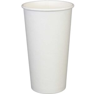 20 oz White Single Wall Hot Paper Cups 1000 Pcs