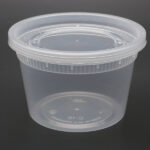 16oz Clear Plastic Soup & Deli Containers with Lids 240 Sets