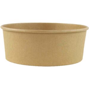 40oz Kraft Round Salad Bowl 270 Pcs (BASE ONLY)