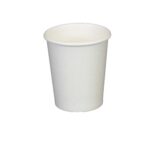 4 oz White Single Wall Hot Paper Cups 1000 Pcs