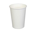 8 oz White Single Wall Hot Paper Cups 1000 Pcs