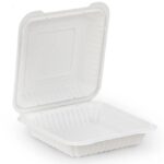 8x8" Plastic Clamshell Container 150 Pcs