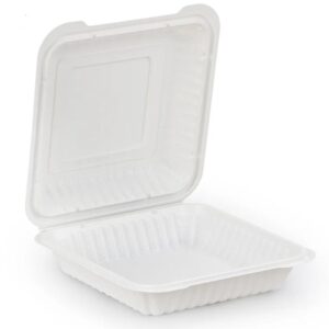 8x8" Plastic Clamshell Container 150 Pcs