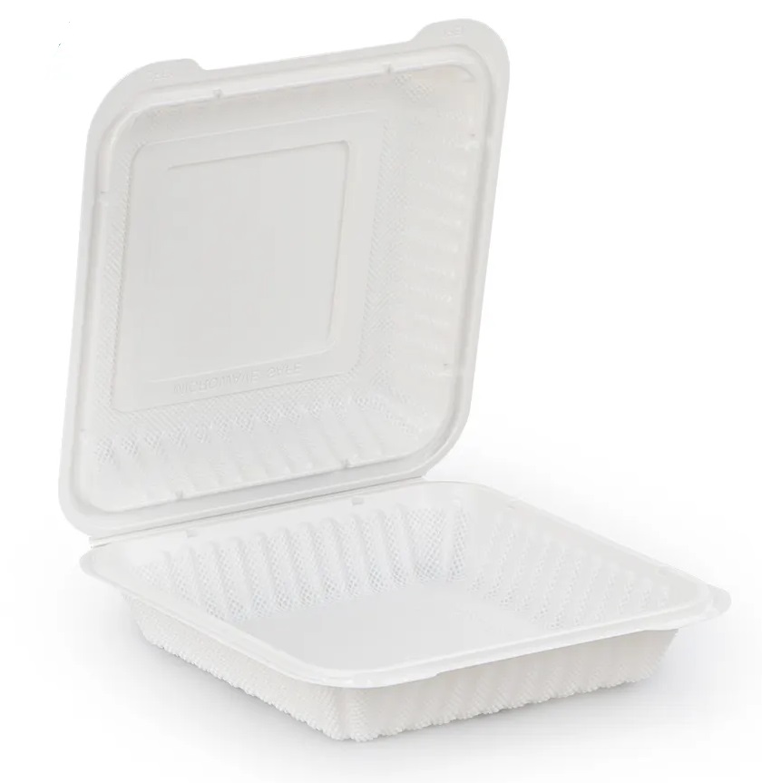 9X9″ Plastic Clamshell Container 150 Pcs