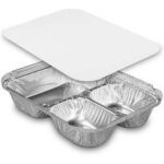 3 Compartment Foil Tray With Lids 250 Sets