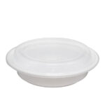 16oz Round Plastic Container with Clear Lid 150 Pcs