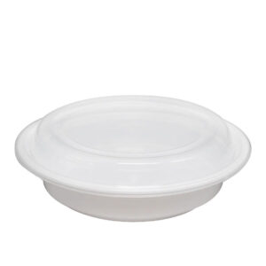 16oz Round Plastic Container with Clear Lid 150 Pcs