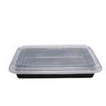 58oz Rectangle Plastic Container with Clear Lid 150 Sets