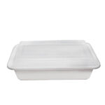38oz Rectangle Plastic Container with Clear Lid 150 Sets