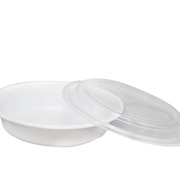16oz Round Plastic Container with Clear Lid 150 Pcs