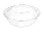 24oz Clear Round Salad Bowl 300 Pcs (BASE ONLY)