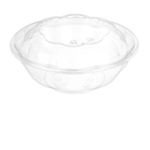 24oz Clear Round Salad Bowl 300 Pcs (BASE ONLY)