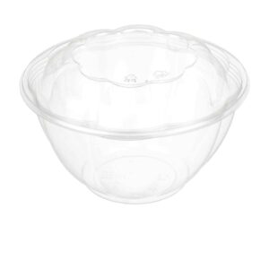 32oz Clear Round Salad Bowl 300 Pcs (BASE ONLY)