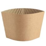 90mm Corrugated Kraft Paper Sleeve for 10-20 oz 1000 Pcs