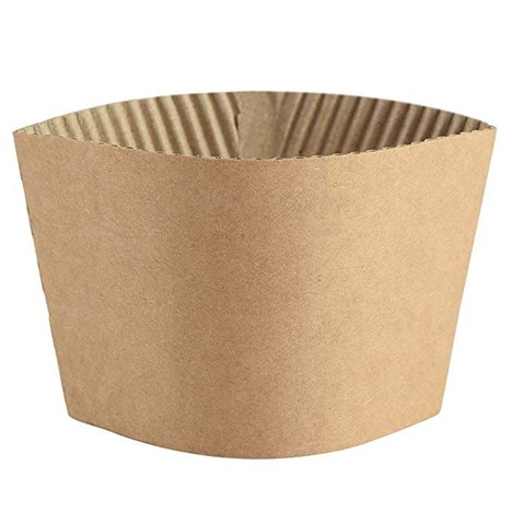 90mm Corrugated Kraft Paper Sleeve for 10-20 oz 1000 Pcs