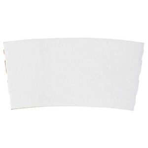 90mm Corrugated WHITE Paper Sleeve for 10-20 oz 1000 Pcs