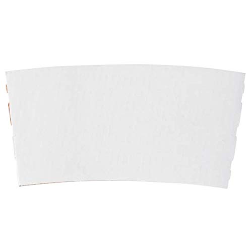 90mm Corrugated WHITE Paper Sleeve for 10-20 oz 1000 Pcs