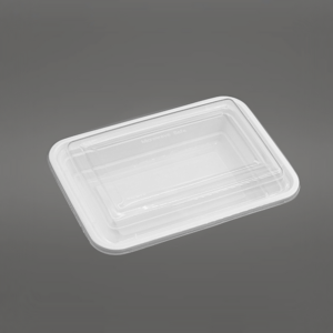 16oz Rectangle Plastic Container with Clear Lid 150 Pcs