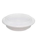 24oz Round Plastic Container with Clear Lid 150 Pcs