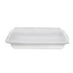 28oz Rectangle Plastic Container with Clear Lid 150 Pcs