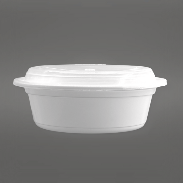 32oz Round Plastic Container with Clear Lid 150 Pcs