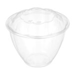 48oz Clear Round Salad Bowl With Lids 200 Sets