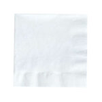 White Beverage Cocktail Square Napkins