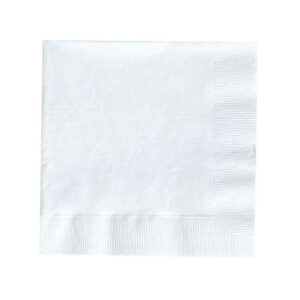 White Beverage Cocktail Square Napkins