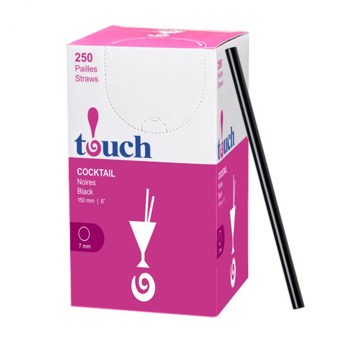 7.7″ Black Plastic Straw (Smoothie & Slurpee)