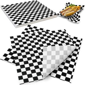 Black Checkered Wax Sheets 12x12"