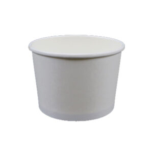 8oz White Paper Soup Cup 1000 Pcs (BASE ONLY)